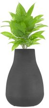 Amazon Brand – Solimo Flower Vase with Rust-Resistant Coating | Stylish and Easy-to-Clean Finish | Compact Design for Modern Décor | Bouquet Vase (Big) – Textured Black