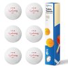 Lifelong Table Tennis Balls | 40mm 3 Star ABS Plastic | Professional Ping Pong Balls for Kids and Adults | for Training and Practice, Indoor Outdoor Games and Matches | Pack of 6