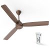 Crompton Energion Cromair 1200mm BLDC Ceiling Fan with Remote Control | BEE 5 Star Rated Energy Efficient | Anti-Rust | Superior Air Delivery | 28 Watt | 5 Years Manufacturer’s Warranty | Brown