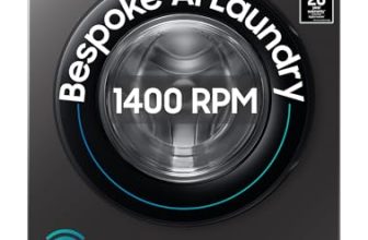 Samsung 9 kg, 5 star, AI EcoBubble, Super Speed, Wi-Fi, Hygiene Steam with Inbuilt Heater, Digital Inverter, Fully-Automatic Front Load Washing Machine (WW90DG5U24AXTL, Inox)