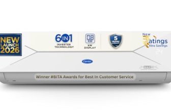 Carrier 1.5 Ton 3 Star Flexicool Inverter Split AC (Copper, Convertible 6-in-1 with Smart Energy Display, Insta Cool, Auto Clean, PM 2.5 Filter, 2026 Model, ESTER EDGE Gxi-CAI18EE3R36F0, White)