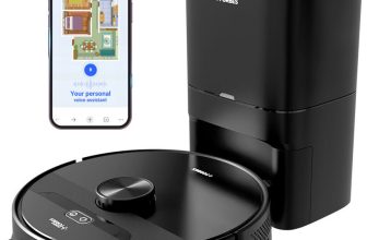 EUREKA FORBES SMARTCLEAN with AUTO BIN Robotic Floor Cleaner (WiFi Connectivity)(Black)