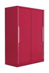 Interio by Godrej Almirah Slide N Store Pro Plus 2-Door Steel Sliding Wardrobe for Clothes (Textured Blush Red), 1-Year Warranty, 7 Shelves, 2 Drawer